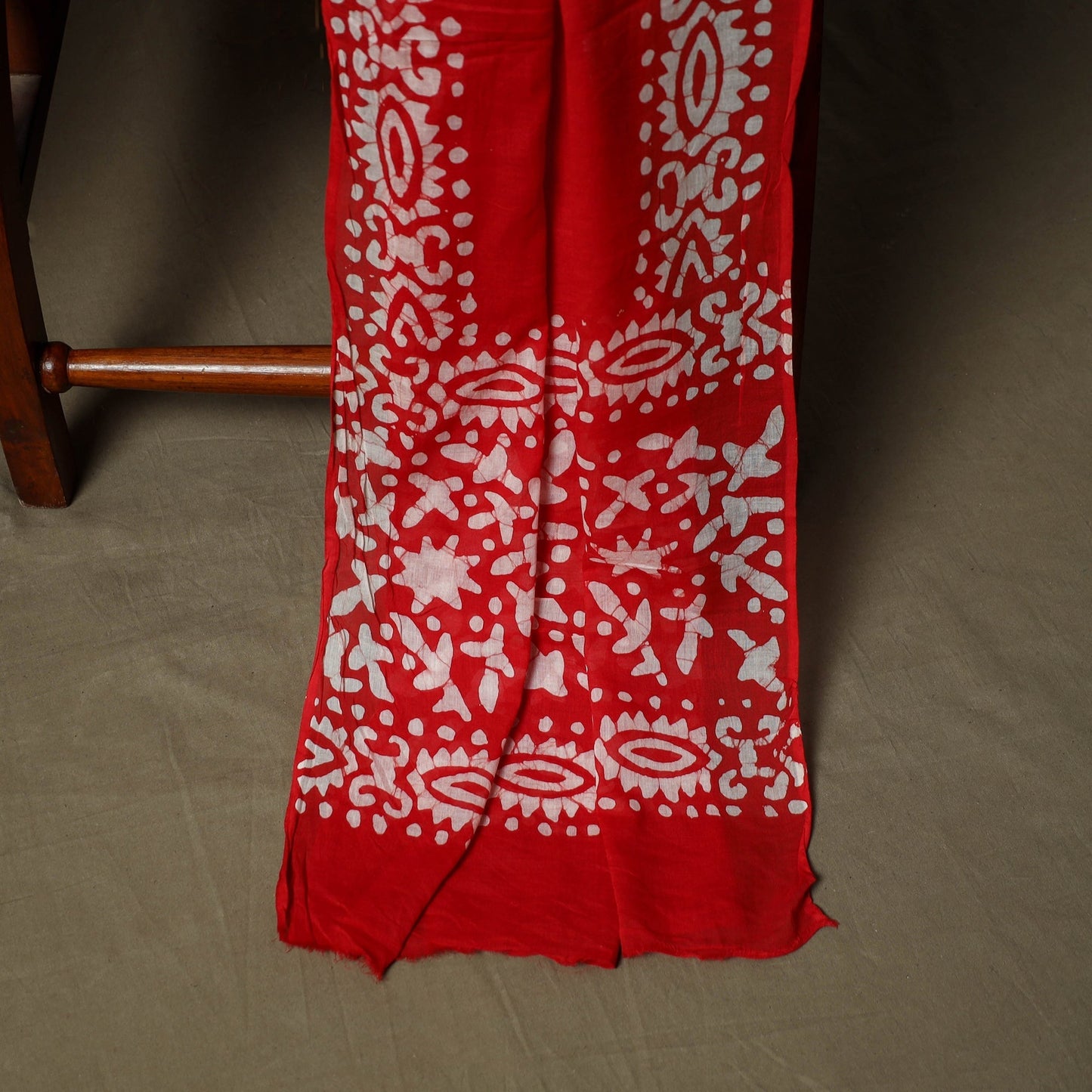 Hand block batik print cotton 3pc unstitched dress material