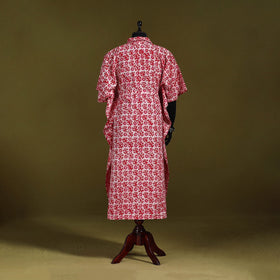 Hand batik cotton long kaftan 04 - handcrafted