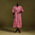 Hand batik cotton long kaftan 04 - handcrafted