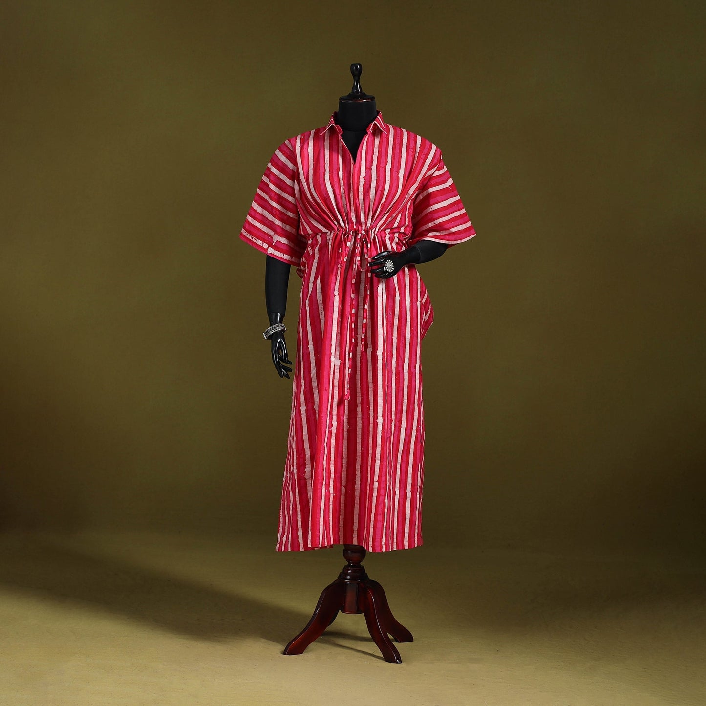 Hand batik cotton long kaftan 24 - handcrafted