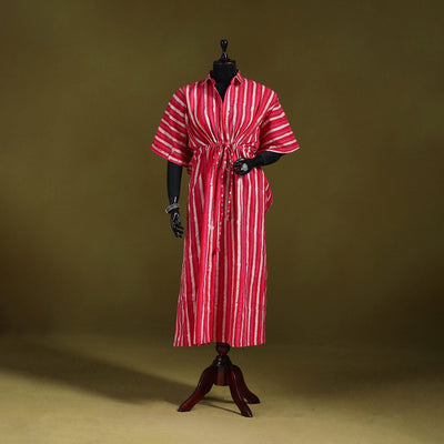 Hand batik cotton long kaftan 24 - handcrafted