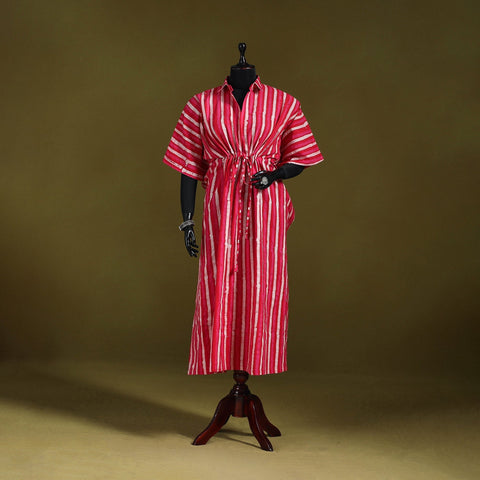 Hand batik cotton long kaftan 24 - handcrafted