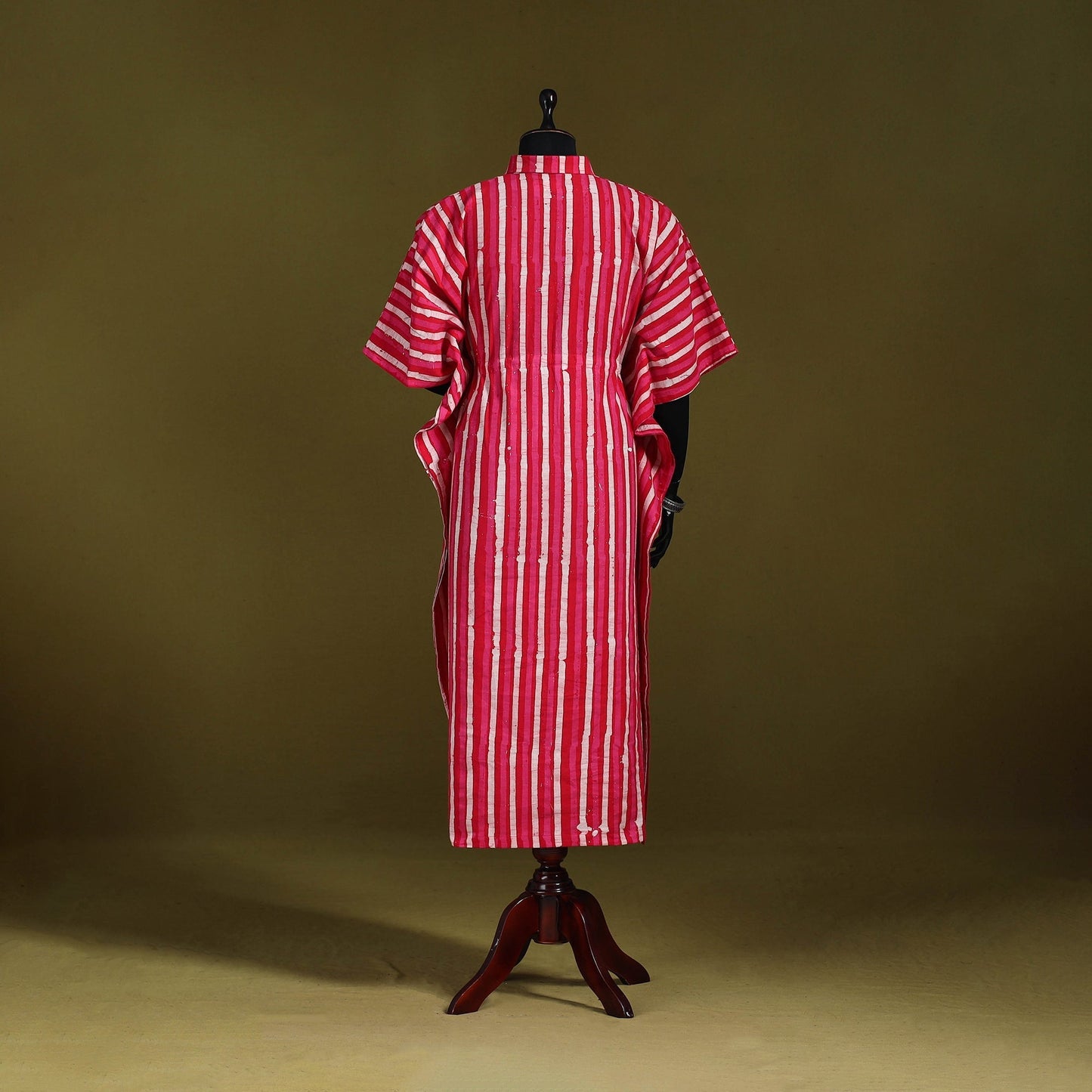 Hand batik cotton long kaftan 24 - handcrafted