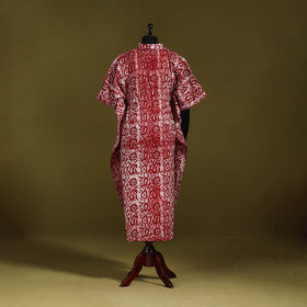 Hand batik cotton long kaftan 32 - handcrafted