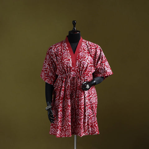 Hand batik cotton medium kaftan 42 - handcrafted