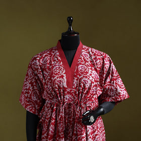 Hand batik cotton medium kaftan 42 - handcrafted