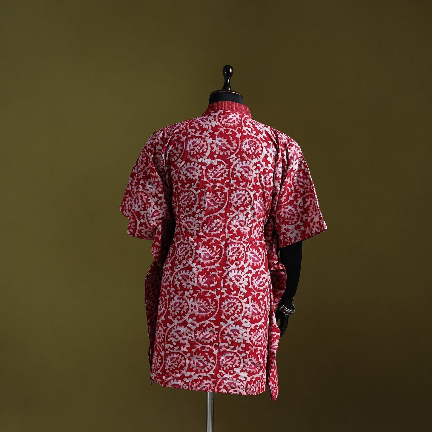 Hand batik cotton medium kaftan 42 - handcrafted