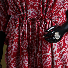 Hand batik cotton medium kaftan 42 - handcrafted