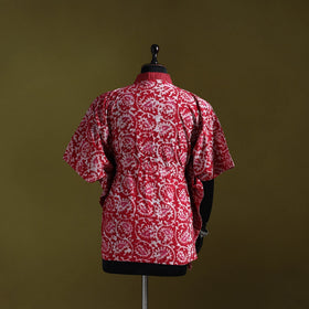 Hand batik cotton short kaftan 11 - handcrafted