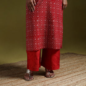 Hand block batik print cotton suit set with dupatta
