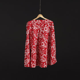 Hand batik cotton wrap around skirt 94 - handcrafted