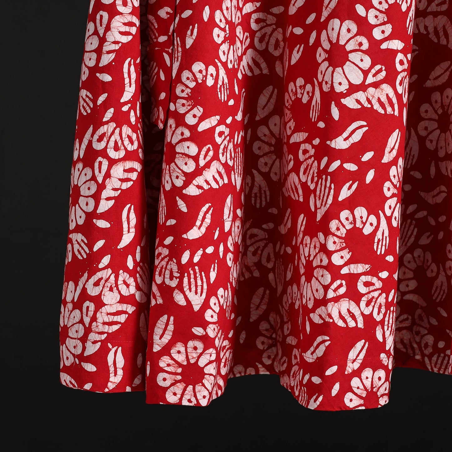 Hand batik cotton wrap around skirt 94 - handcrafted