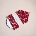 Hand block batik print table napkins (set of 4) 04