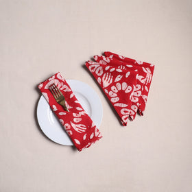 Hand block batik print table napkins (set of 4) 18