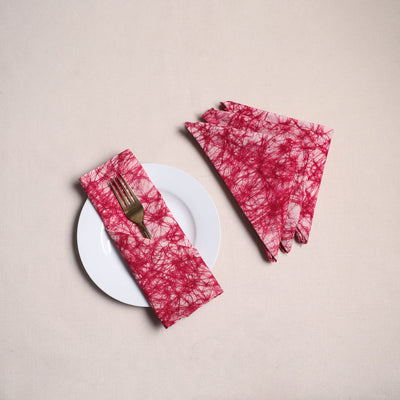 Hand block batik print table napkins (set of 4) 27