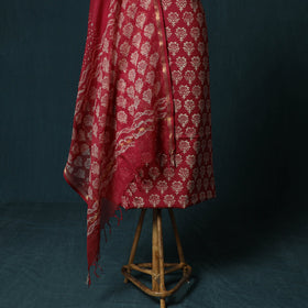 Hand block jaipur print cotton 3pc unstitched dress