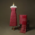 Hand block jaipur print cotton 3pc unstitched dress