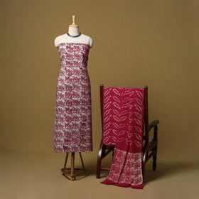 Hand kutch batik cotton 3pc unstitched dress material 21