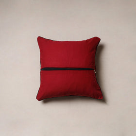 Hand block print ajrakh cushion cover 20 - handcrafted