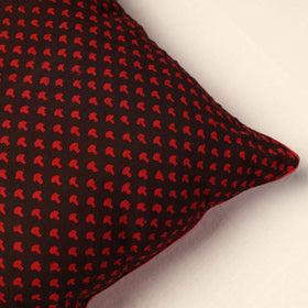 Red Bagh Block Printed Cotton Cushion Cover