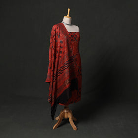 Hand block print chanderi silk natural dyed ajrakh 2pc