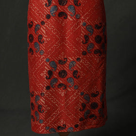 Hand block print chanderi silk natural dyed ajrakh 2pc