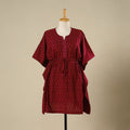 Red - cotton bagh kaftan with tie-up waist (medium) 26