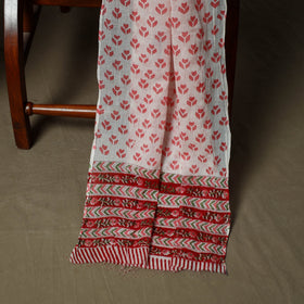 Hand block print cotton sanganeri 3pc unstitched dress