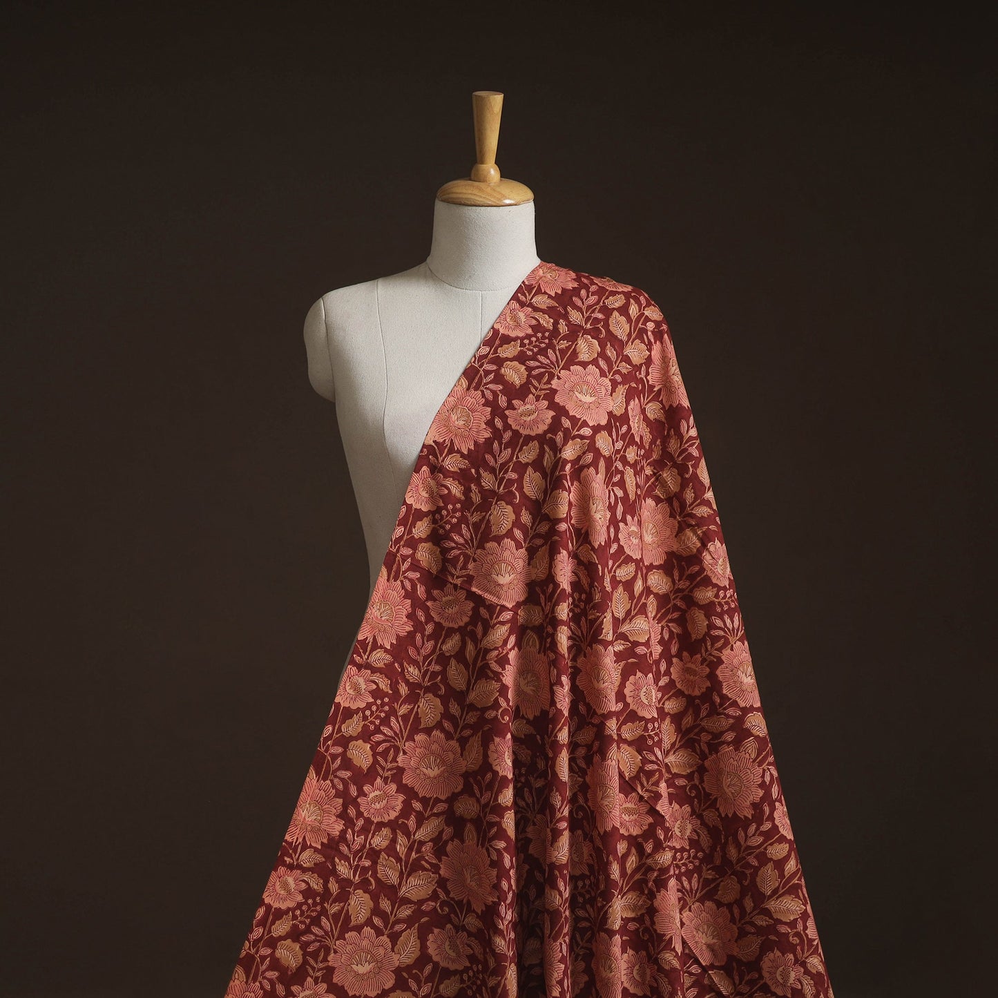 Hand block print cotton sanganeri fabric 01 - handcrafted