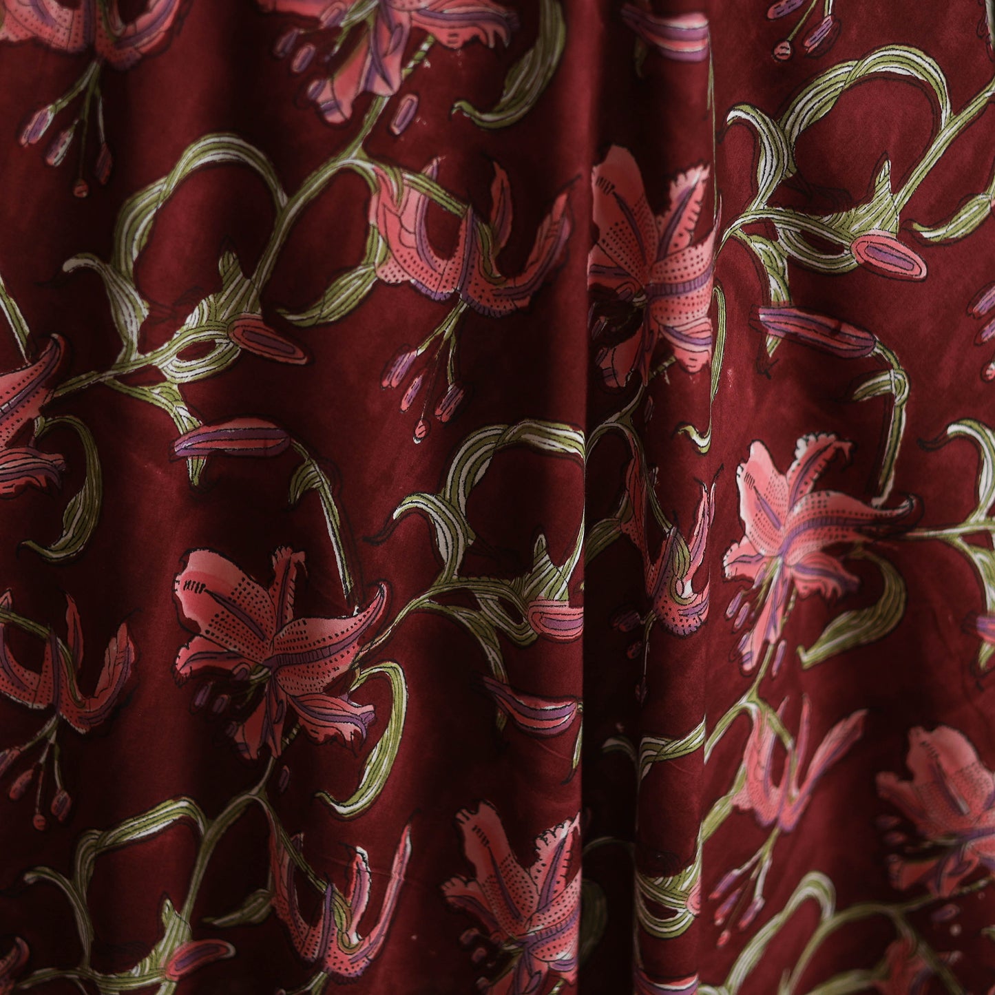 Hand block print cotton sanganeri fabric 22 - handcrafted