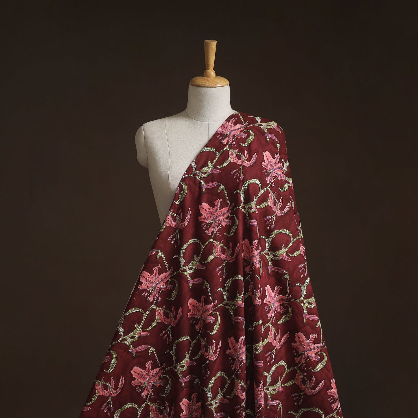 Hand block print cotton sanganeri fabric 22 - handcrafted