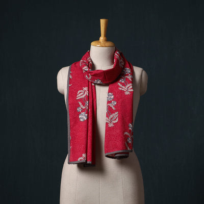 Hand block print cotton sanganeri stole 12 - handcrafted