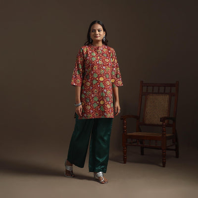 Hand cotton short sanganeri kurta for women 11 - handcrafted
