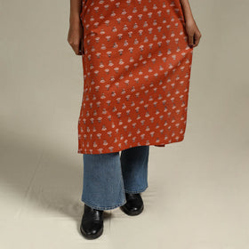 Hand cotton straight sanganeri kurta for women 12
