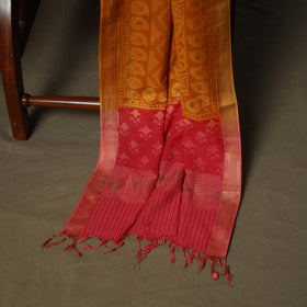 Hand block print mangalagiri cotton 3pc unstitched dress