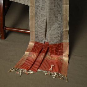 Hand block print mangalagiri cotton 3pc unstitched dress