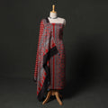 Hand block print modal silk natural dyed ajrakh 2pc