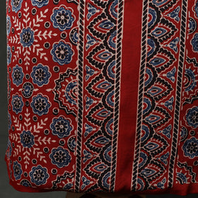 Hand block print modal silk natural dyed ajrakh 2pc