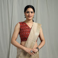 Hand natural dyed cotton readymade blouse 15 - handcrafted