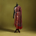 Hand natural dyed dola silk zari border dupatta