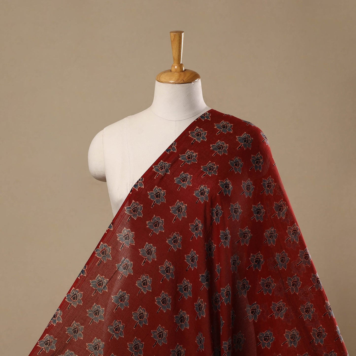 Hand pure mul cotton natural dyed fabric 10 - handcrafted