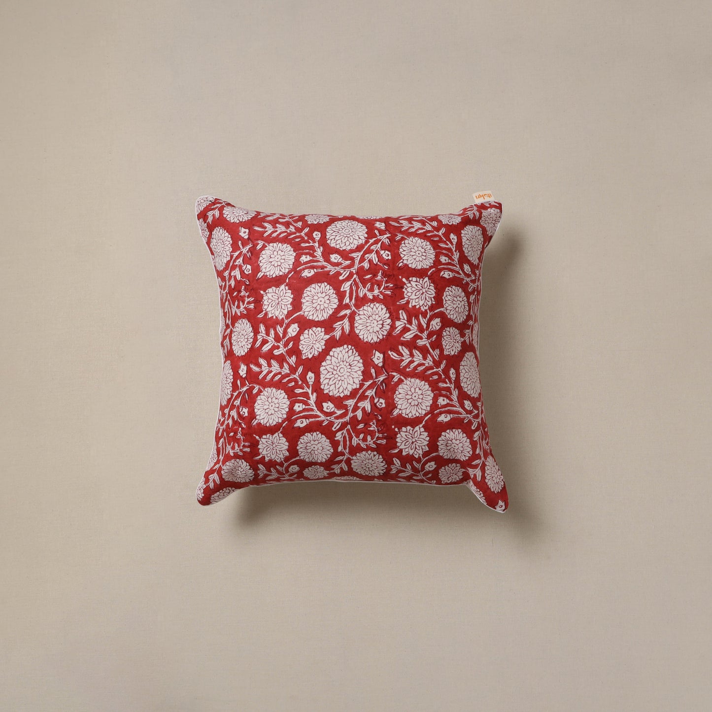 Hand sanganeri cushion cover 16 - handcrafted