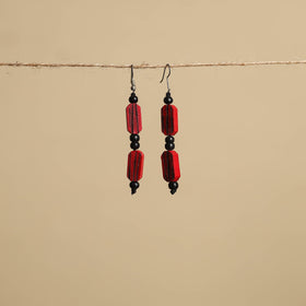 Hand Carved Bamboo Wooden Earrings