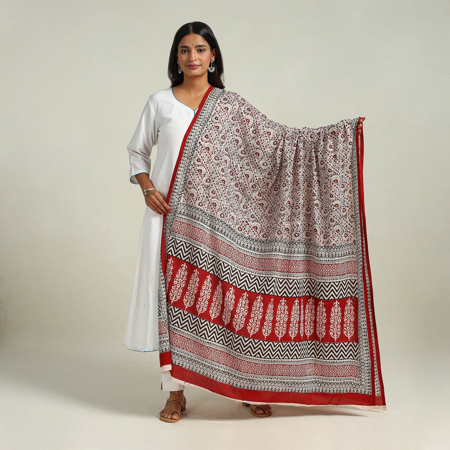 Authentic Bagh Hand Block Print Dupatta 