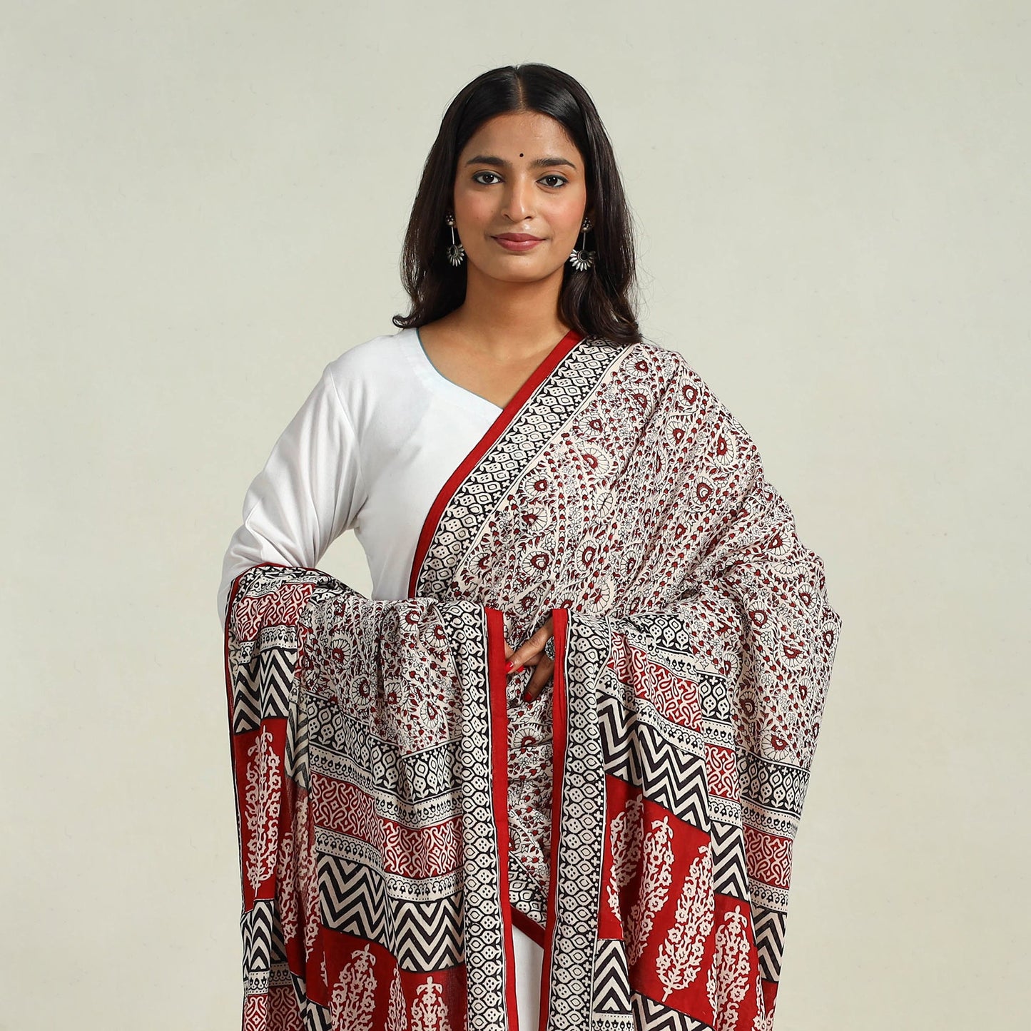 Authentic Bagh Hand Block Print Dupatta 