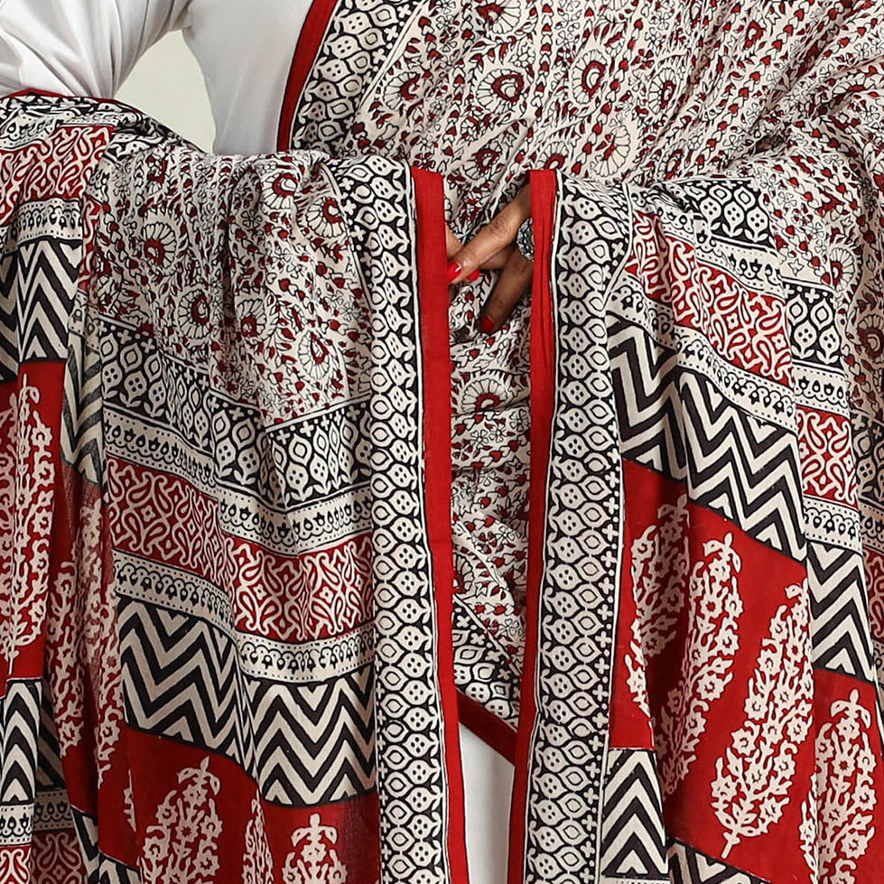 Authentic Bagh Hand Block Print Dupatta 