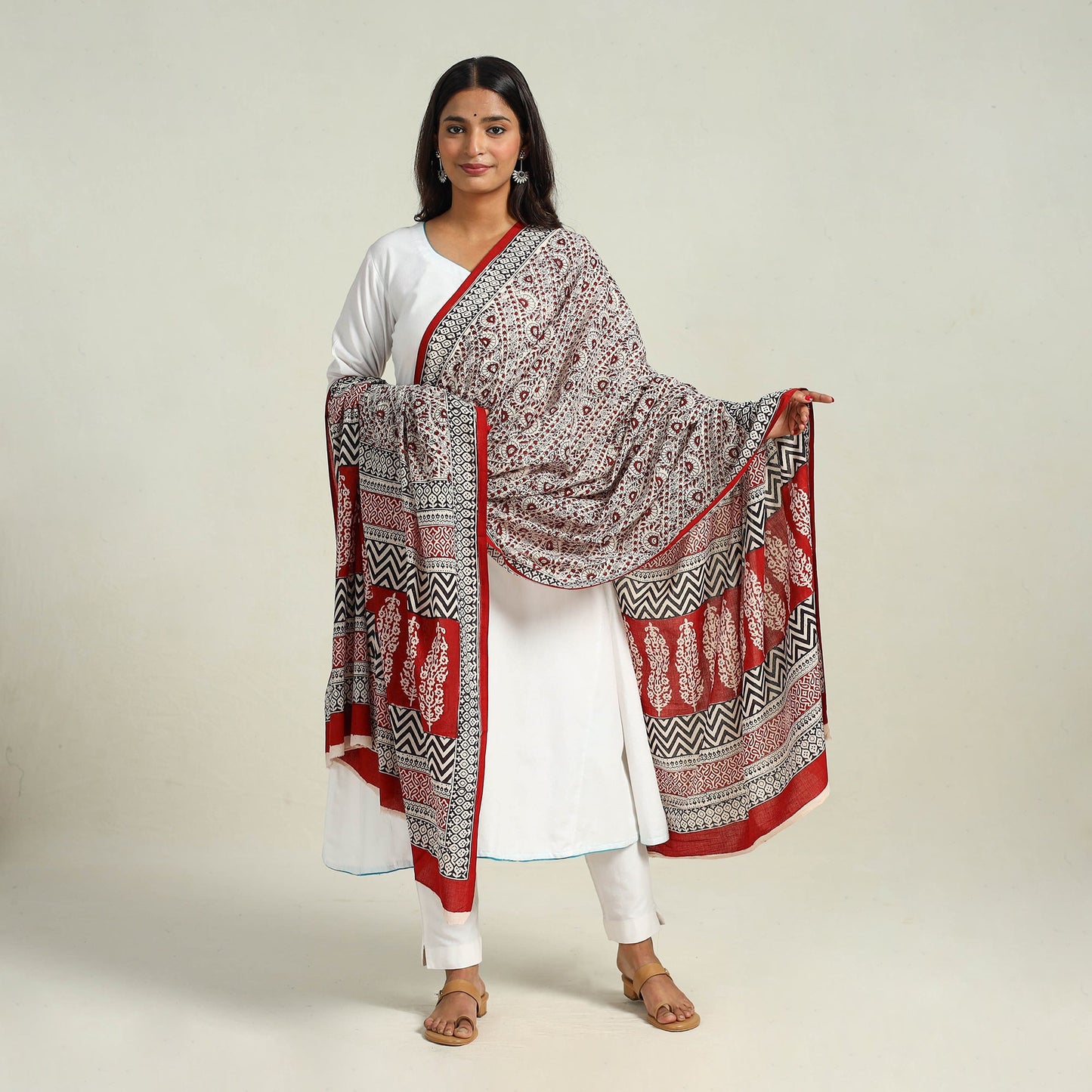 Authentic Bagh Hand Block Print Dupatta 