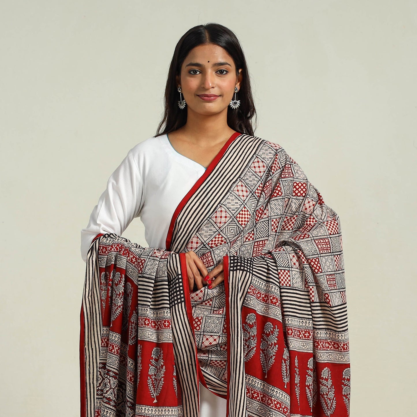 Authentic Bagh Hand Block Print Dupatta 