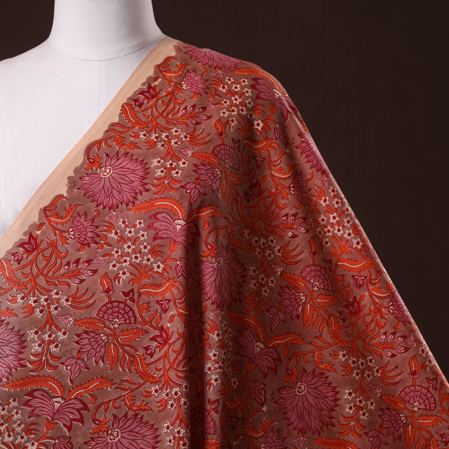 Hand cotton sanganeri fabric 52 - handcrafted