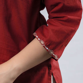  iTokri Casuals - Hand Embroidered Cotton Long Kurta 